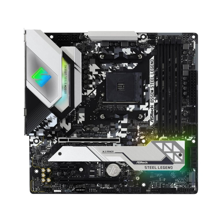 ASRock B550M STEEL LEGEND AMD Ryzen-Compatible Micro ATX