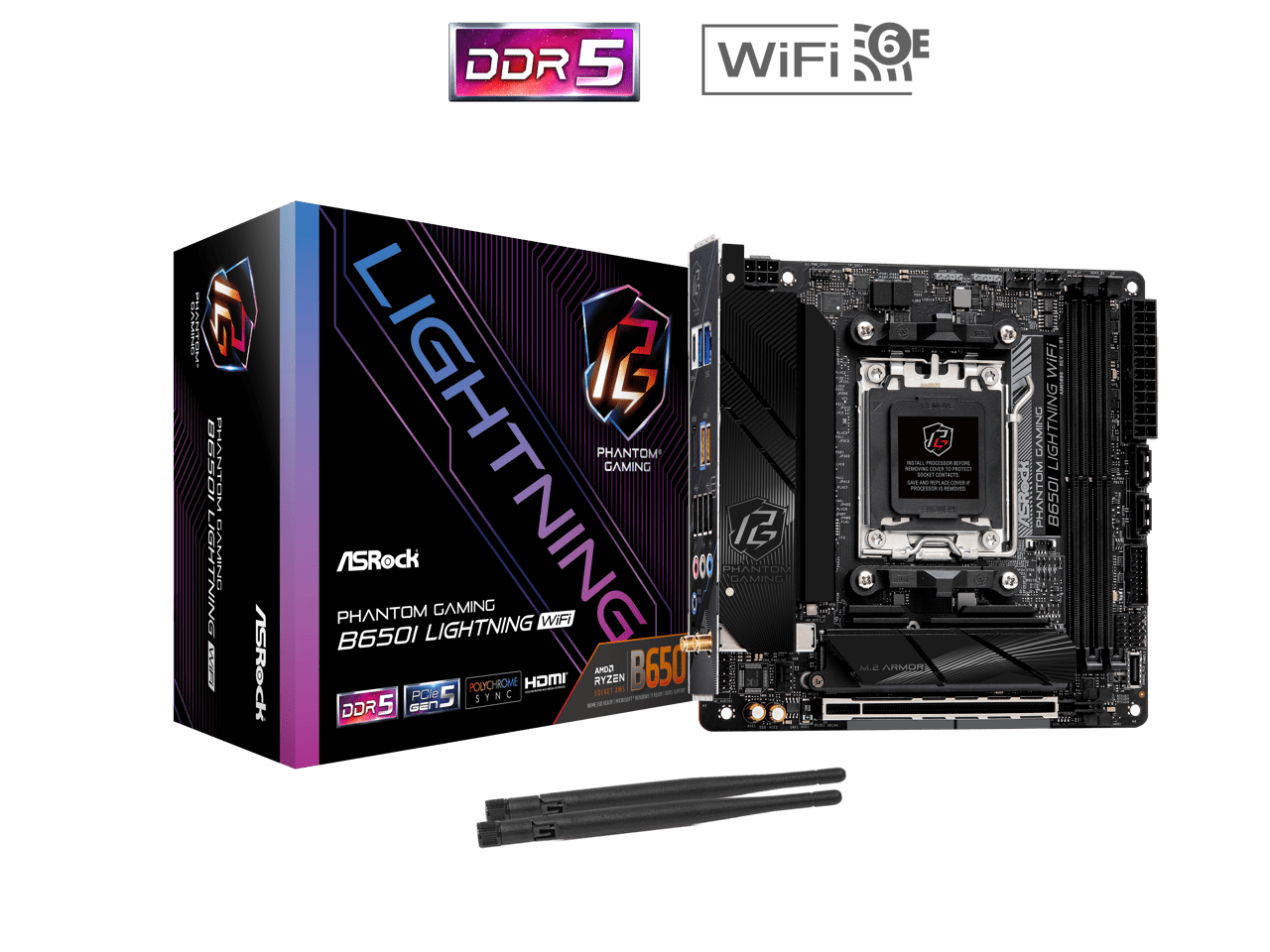 ASRock B650I AM5 Ryzen 7000 Mini-ITX Motherboard with DDR5