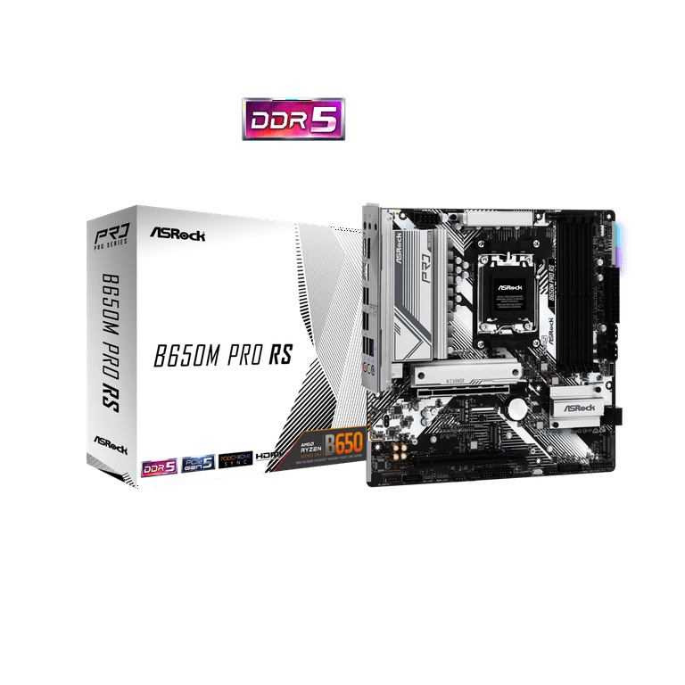 ASRock B650M PRO RS AM5 AMD B650 SATA 6Gb/s Micro ATX Motherboard