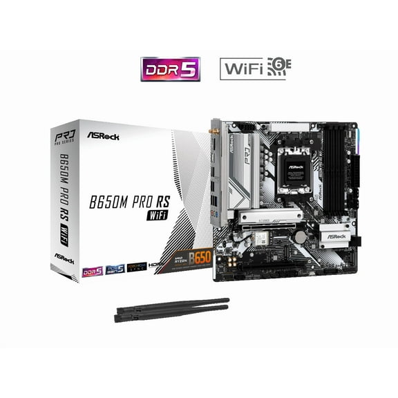 ASRock B650M Pro RS WiFi AM5 AMD B650 Micro ATX Motherboard