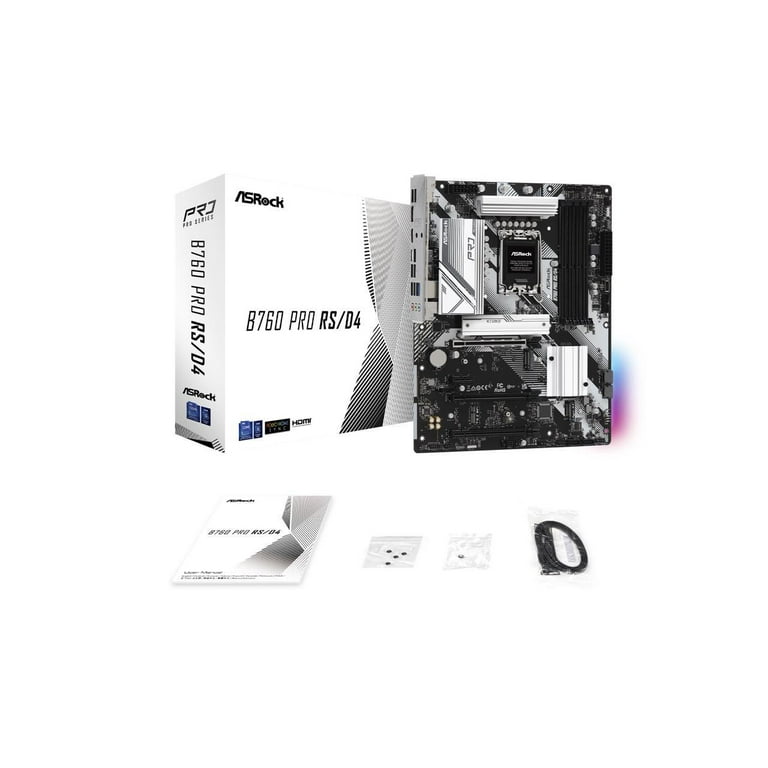 ASRock B760 Pro RS LGA 1700 DDR4 ATX Gaming Motherboard with
