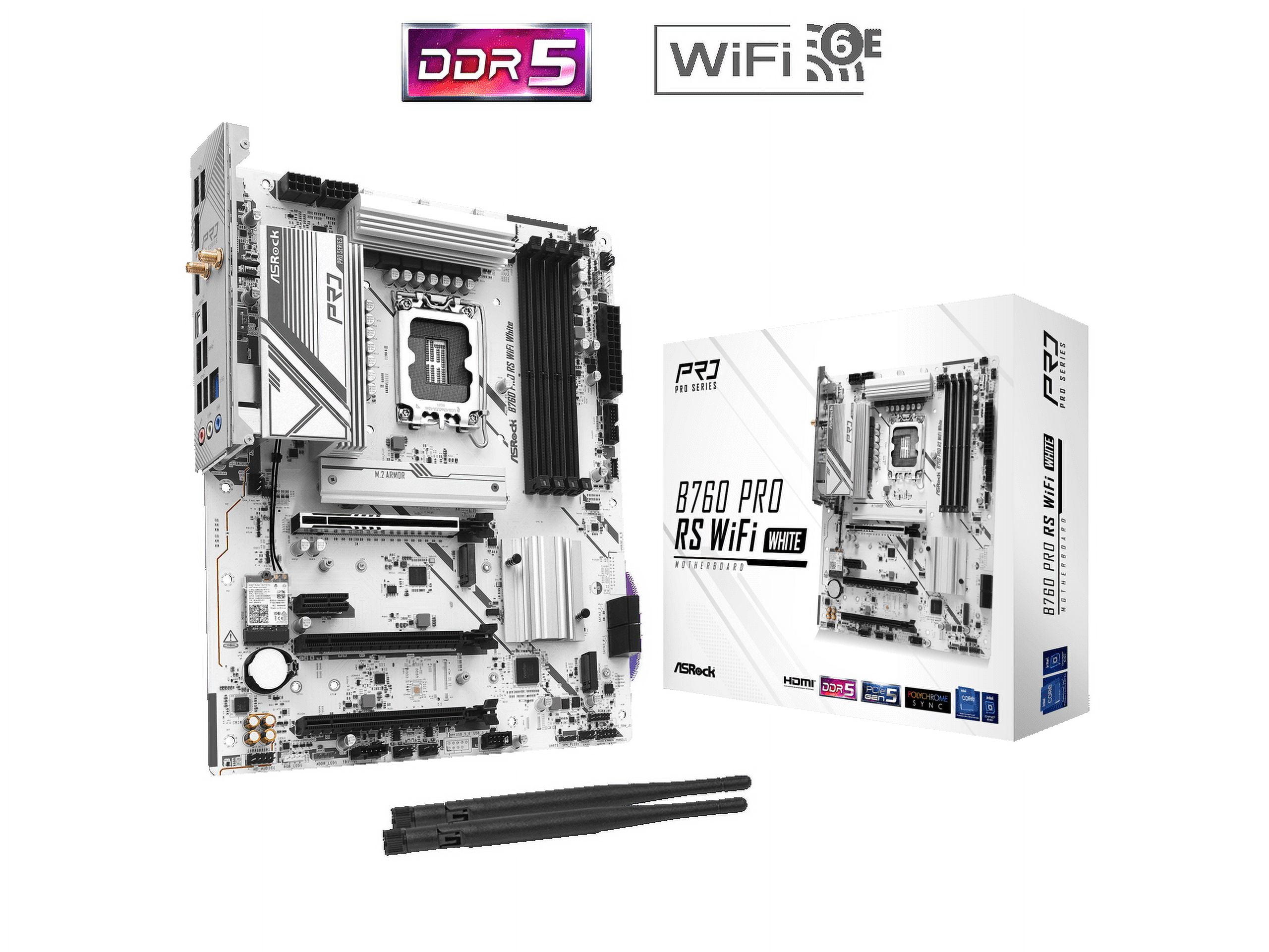 ASRock B760 Pro RS WiFi White LGA 1700 Intel B760 SATA 6Gb/s