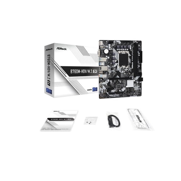 ASRock B760M-HDV/M.2 LGA 1700 DDR4 Micro ATX Motherboard