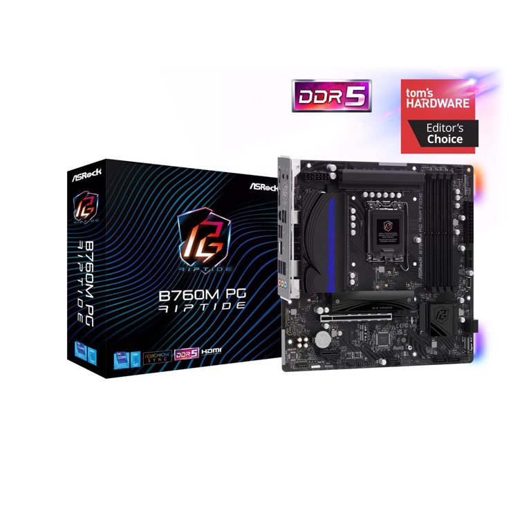 ASRock B760M PG Riptide LGA 1700 DDR5 Micro ATX Motherboard for