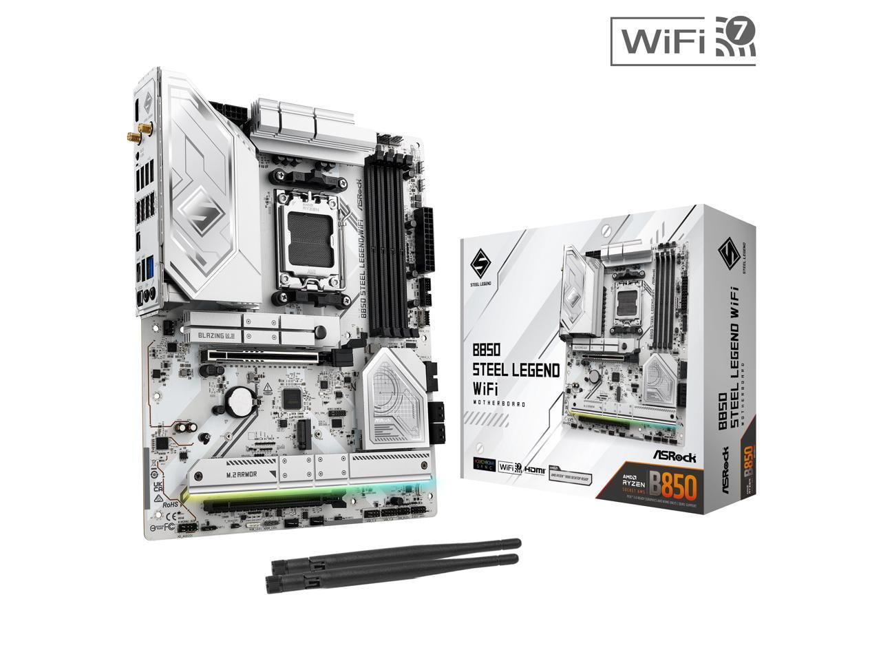 ASRock B850 STEEL LEGEND WIFI AM5 AMD B850 SATA 6Gb/s ATX Motherboard