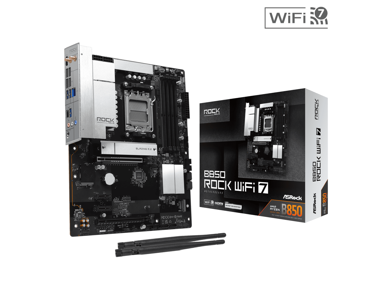 ASRock B860 Rock WiFi 7 LGA 1851 Intel B860 ATX Motherboard