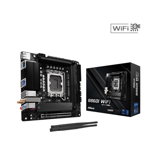 ASRock B860I WiFi LGA 1851 Intel B860 SATA 6Gb/s Intel Core Ultra DDR5 Mini ITX Motherboard