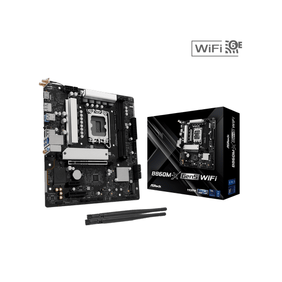 ASRock B860M-X GEN5 WIFI LGA 1851 Intel B860 SATA 6Gb/s DDR5 Intel Core Ultra Micro ATX Motherboard