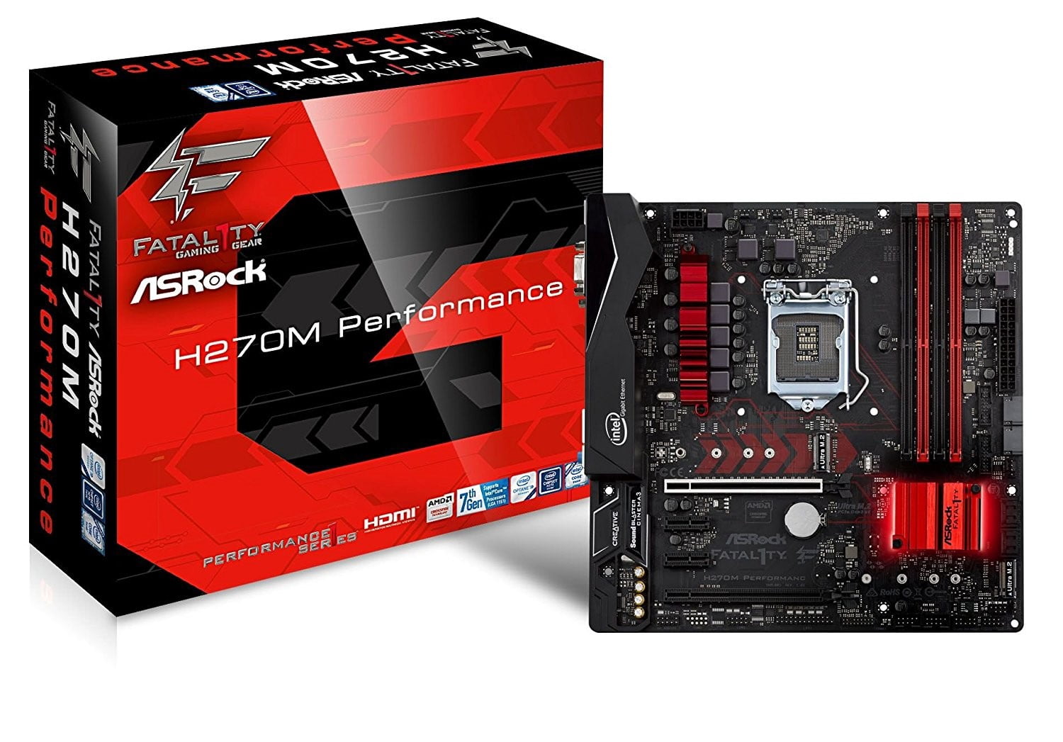 ASRock FATAL1TY H270M PERFORMANCE MicroATX Motherboard - Walmart.com