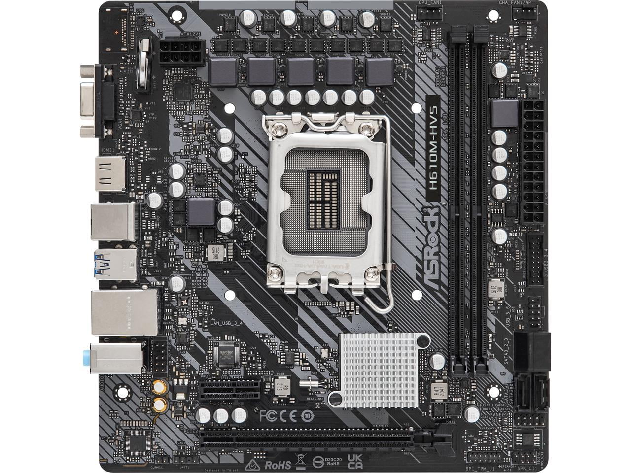 ASRock H610M-HVS LGA 1700 Intel H610 SATA 6Gb/s DDR4 Micro ATX