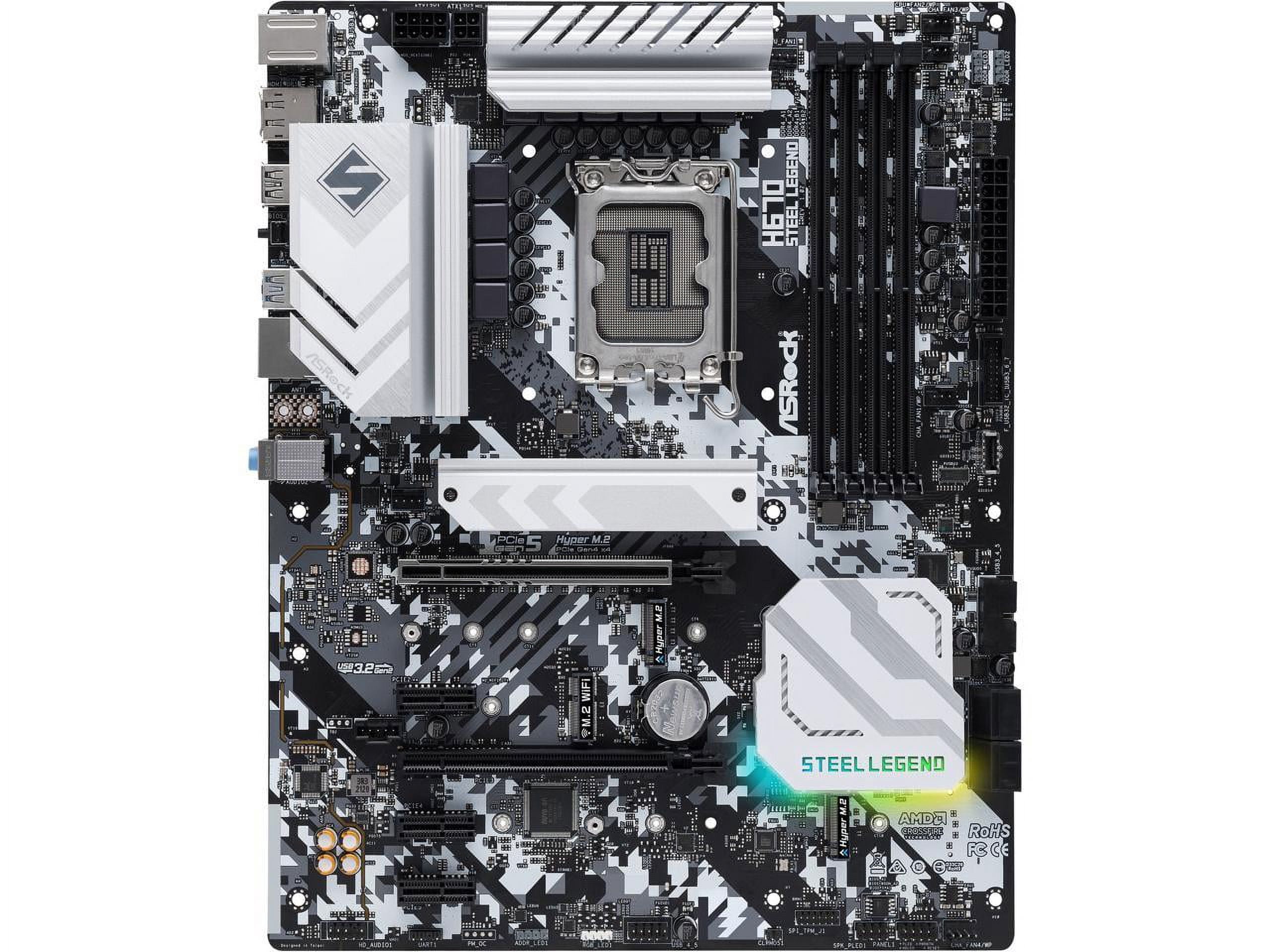 マザーボード ASRock H670 Steel Legend Intel LGA1700 ASRock H670 STEEL LEGEND LGA 1700 Intel H670 SATA 6Gb/s DDR4 ATX
