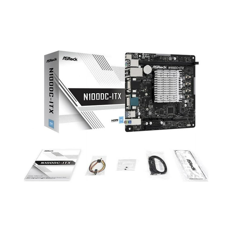自作PC ASRock N100DC-ITX 32GB 4TB Wi-Fi 6E ASRock N100DC-ITX Intel Quad-Core Processor, DDR4, 2 SATA3