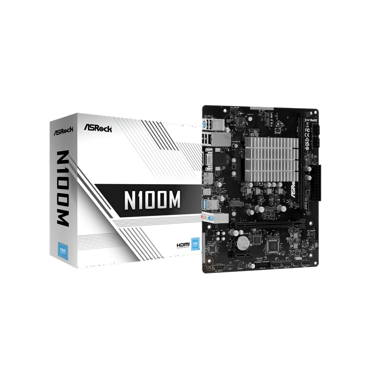 ASRock N100M Micro ATX (280) Motherboards - Intel, 1 DDR4