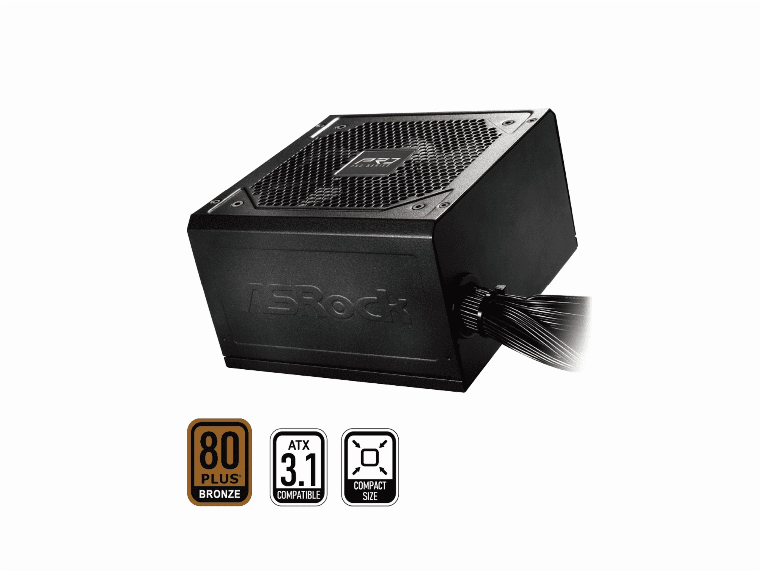 ASRock PRO Series PRO-650B 650 W ATX 3.1 Compatible 80 PLUS BRONZE Certified Power Supply