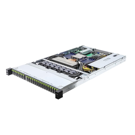 ASRock Rack Server Barebone 1U24E1S-GENOA/2L2T 24 Hot-swap E1.S Single Socket SP5 (LGA 6096), supports AMD EPYC 9004 (with AMD 3D V-Cache Technology) and 97x4 series processors