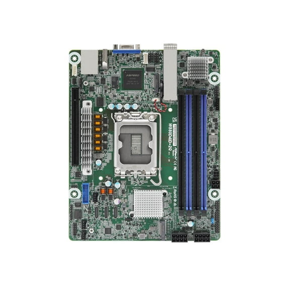 ASRock Rack Server Motherboard W880D4ID-2Q Deep mini-ITX Single Socket LGA 1851 Intel Core Ultra Desktop Processors (Series 2) Dual SFP28