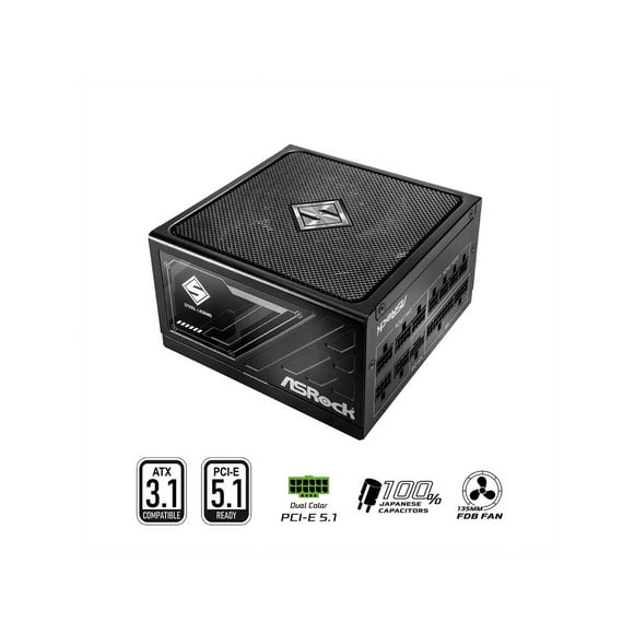 ASRock SL-1000G 1000W ATX3.1 & PCIe5.1 80 PLUS GOLD Certified Full Modular Power Supply