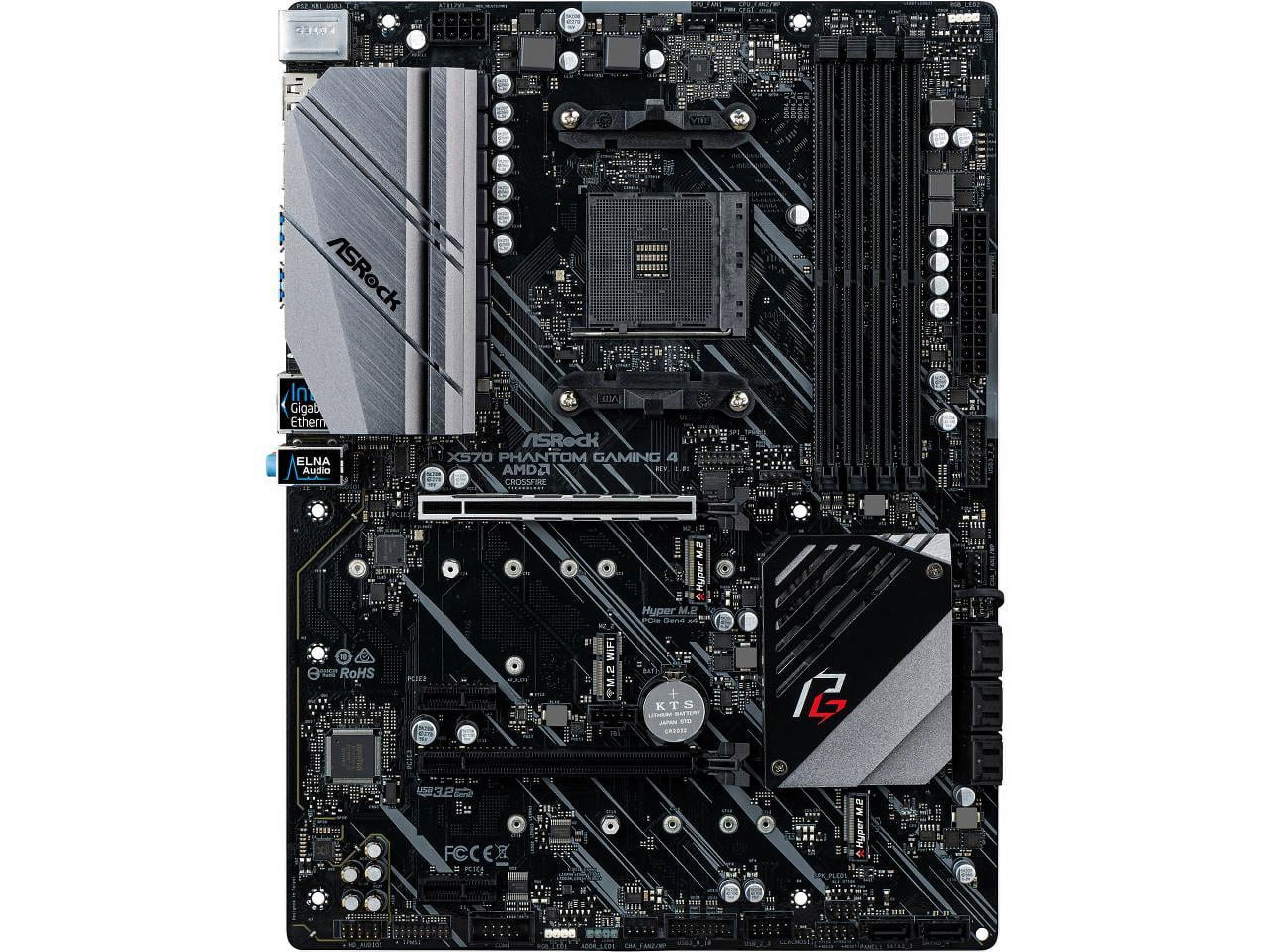 ASRock X570 PHANTOM GAMING 4 AM4 RYZEN Motherboard, AMD X570, SATA