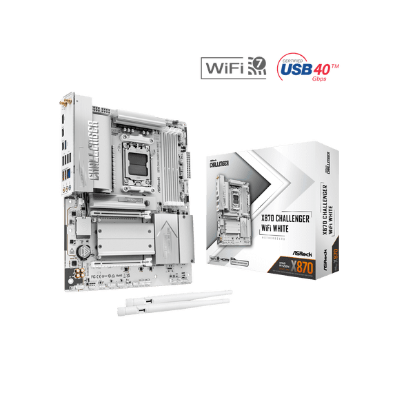 ASRock X870 Challenger WiFi White AM5 AMD X870 ATX Motherboard