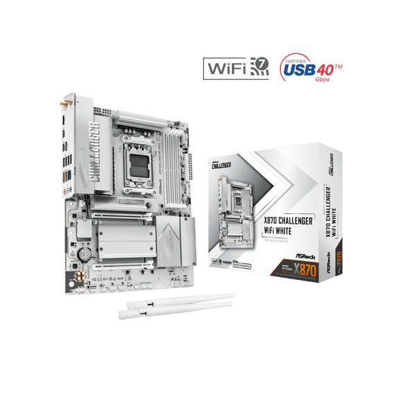 ASRock X870 Challenger WiFi White AM5 AMD X870 ATX Motherboard