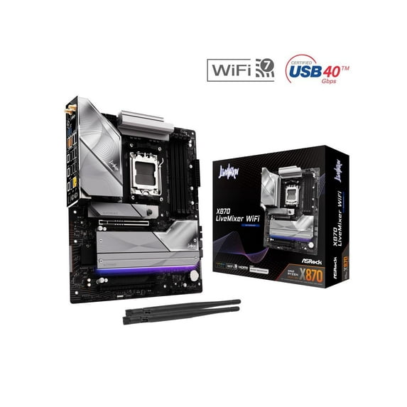 ASRock X870 LiveMixer WiFi AM5 AMD X870 ATX Motherboard