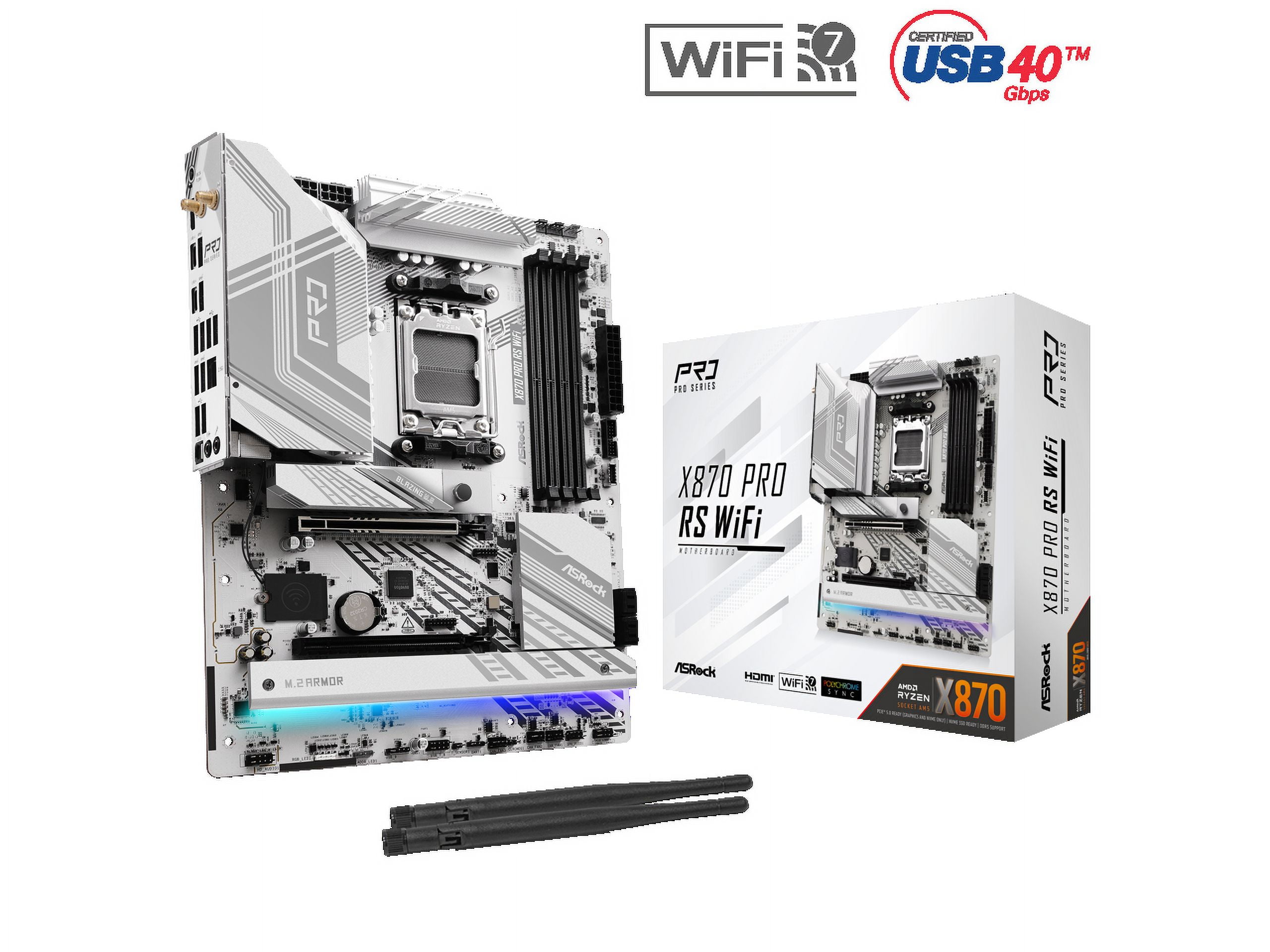 ASRock X870 PRO RS WiFi AM5 AMD X870 ATX Motherboard