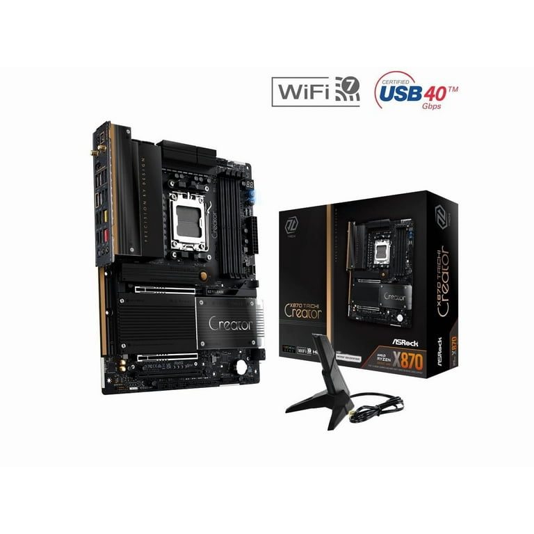 ASRock X870 TAICHI CREATOR AM5 AMD X870 ATX Motherboard - Walmart.com