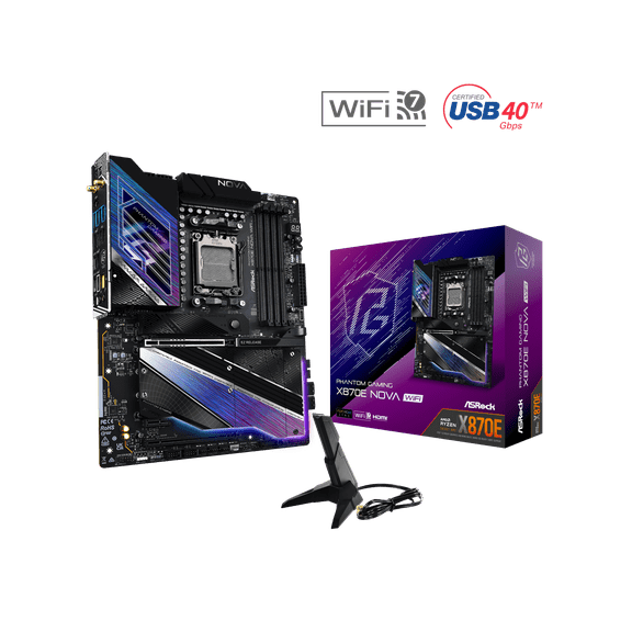 ASRock X870E NOVA WIFI AM5 AMD X870E SATA 6Gb/s ATX Motherboard