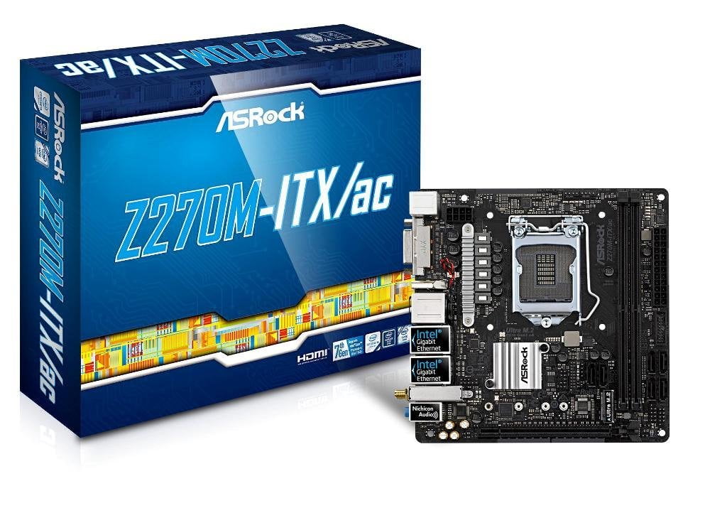 ASRock Z270m-itx/ac LGA 1151 Intel Z270 HDMI SATA 6gb/s Mini ITX