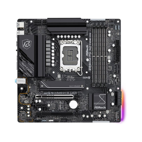 ASRock Z690M PG RIPTIDE/D5 LGA 1700 (14th,13th,12th Gen) DDR5 Intel Z690 SATA 6Gb/s Micro ATX Intel Motherboard