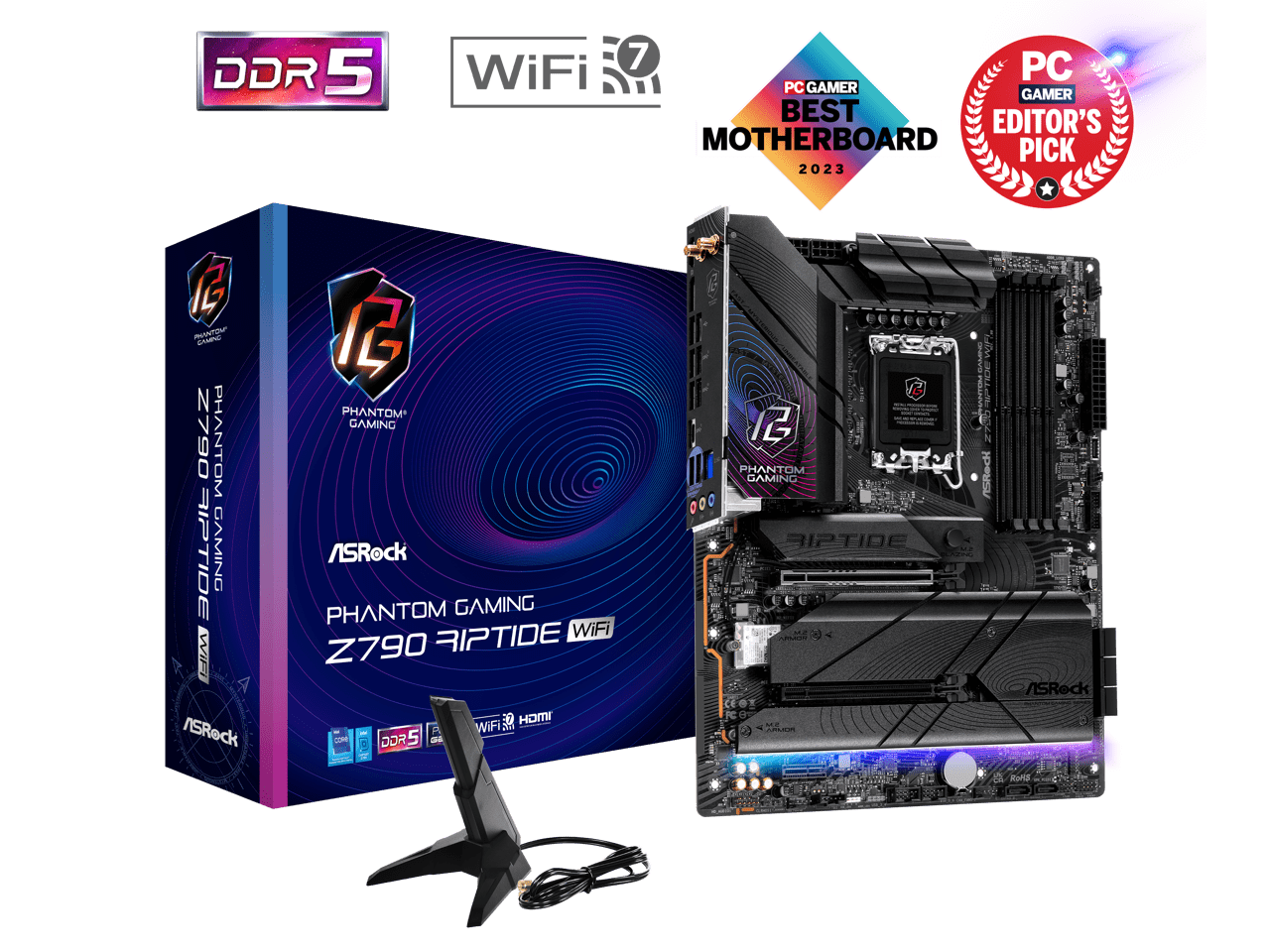 ASRock Z790 Riptide Gaming Motherboard, WiFi 7, Bluetooth
