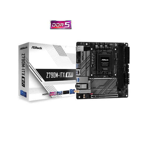 ASRock Z790M-ITX WIFI Gaming Desktop Motherboard - Intel Z790 Chipset - Socket LGA-1700 - Mini ITX (268003)
