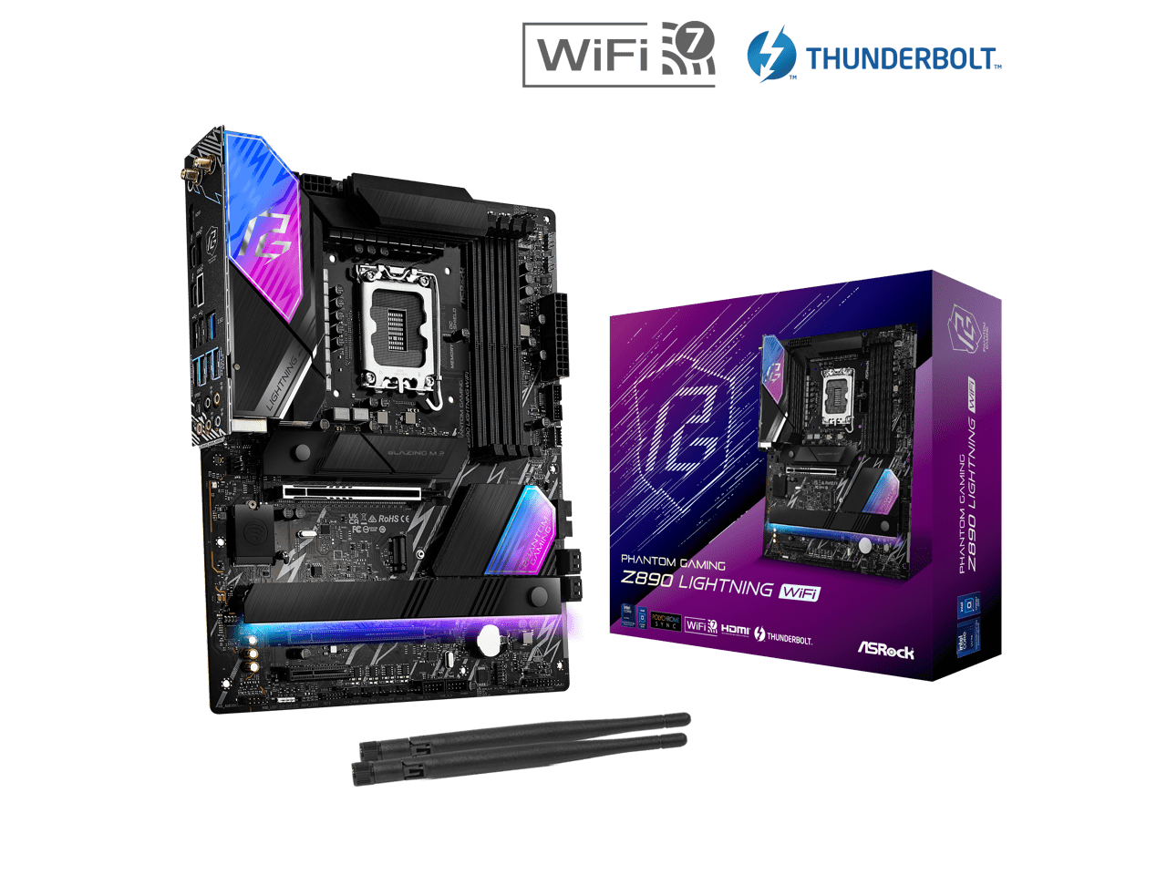 ASRock Z890 Lightning WiFi LGA 1851 Intel Z890 ATX Motherboard