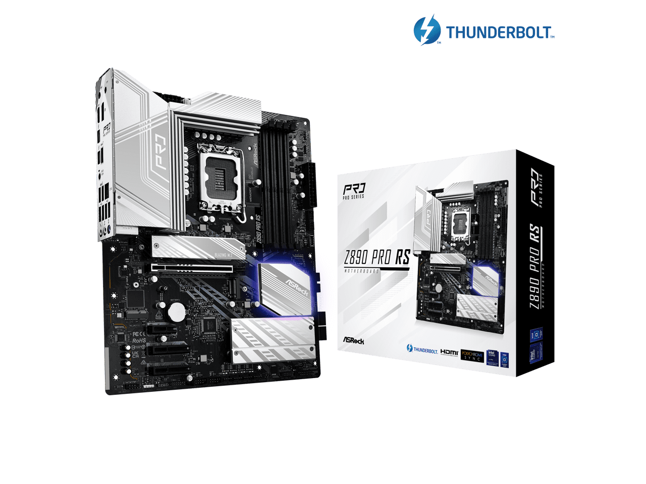 ASRock Z890 Pro RS LGA 1851 Intel Z890 SATA 6Gb/s ATX Motherboard