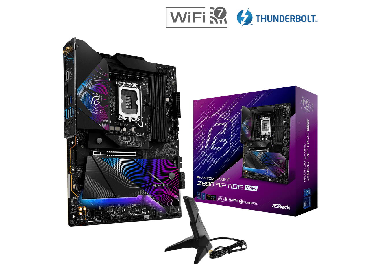 ASRock Z890 Riptide WiFi LGA 1851 Intel Z890 SATA 6Gb/s ATX Motherboard