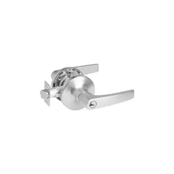 ASSA Abloy Accentra MO5407LN626 2.75 in. Yale Commercial Entry Monroe Lever Lock - 6-Pin Para Keyway - ANSI Strike - Backset - Grade 1, 626-US26D, Satin Chrome