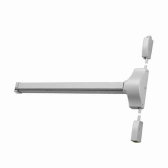 ASSA Abloy Accentra 1810F48689LHR 4 x 7 ft. Left Hand Reverse - 3-Hour Fire Rated, Exit-Only Economy Surface Vertical Rod Exit Device, 689 Aluminum