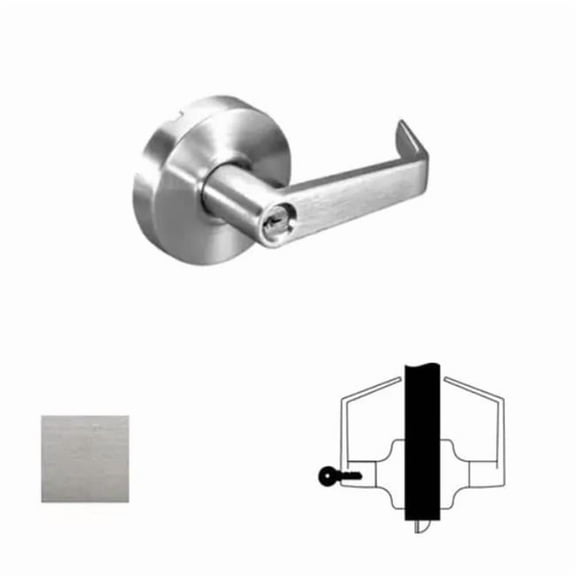 ASSA Abloy Accentra AU4605LN626LC 4600LN Lever Lock - Storeroom Grade 2, Satin Chrome