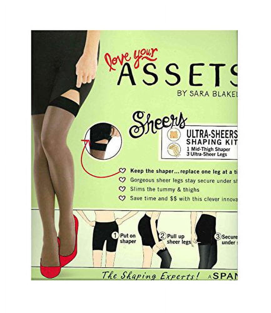 ASSETS Ultimate Ultra-Sheer Mid-Thigh Shaper with 3 Sheer Legs
