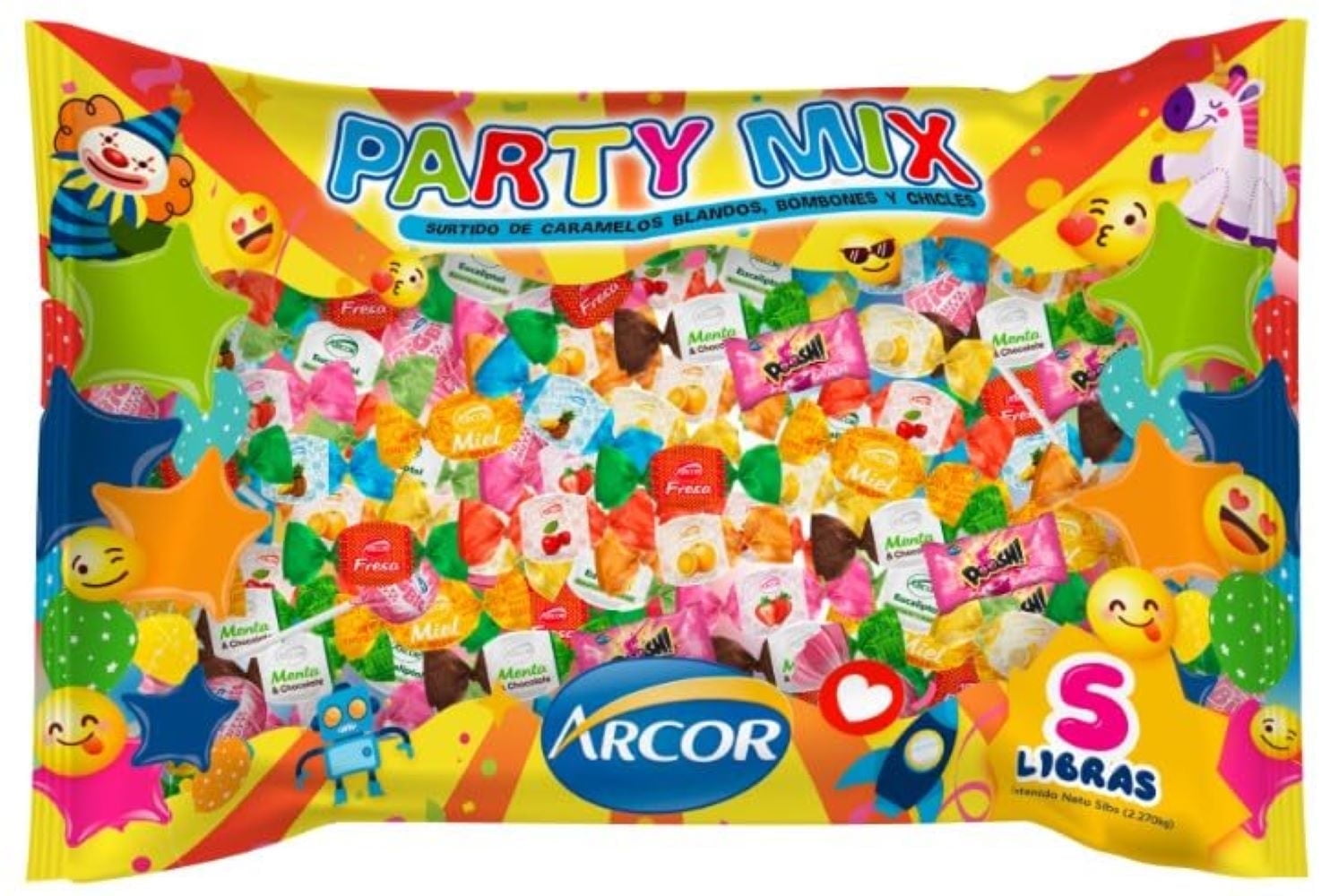 ASSORTIT Ultimate Party Mix 5 lb Bulk Candy Hard Candies, Lollipops, Fruit Chews Fruity Flavors Ideal for Celebrations, Gifts & Sharing (80 oz)