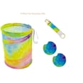 thumbnail image 1 of Women's Tie-Dye Print Car Accessory Set with Keychain, Collapsible Trashcan, and Coasters, 1 of 5