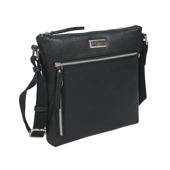 ASSOTS Smart Leather Crossbody Purse for Women - Premium Triple Zip Crossover Shoulder Bag, Real Leather Crossbody Bag, Travel Accessory