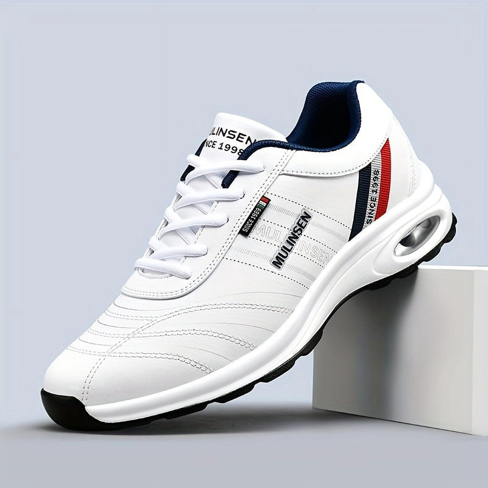 Men's Colour Block Skate Shoes - Comfortable Non-Slip Sneakers With Arch Support, Breathable Mesh