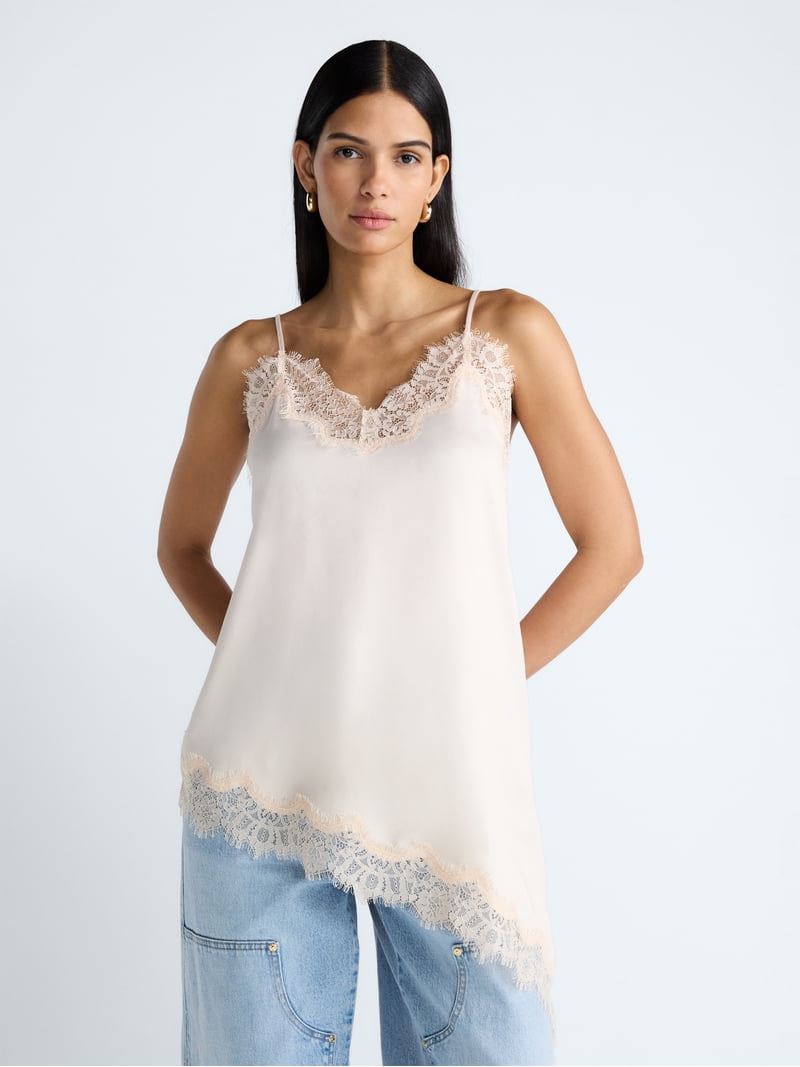 Devil Wears Prada Scoop Collection Women's Asymmetrical Lace Cami