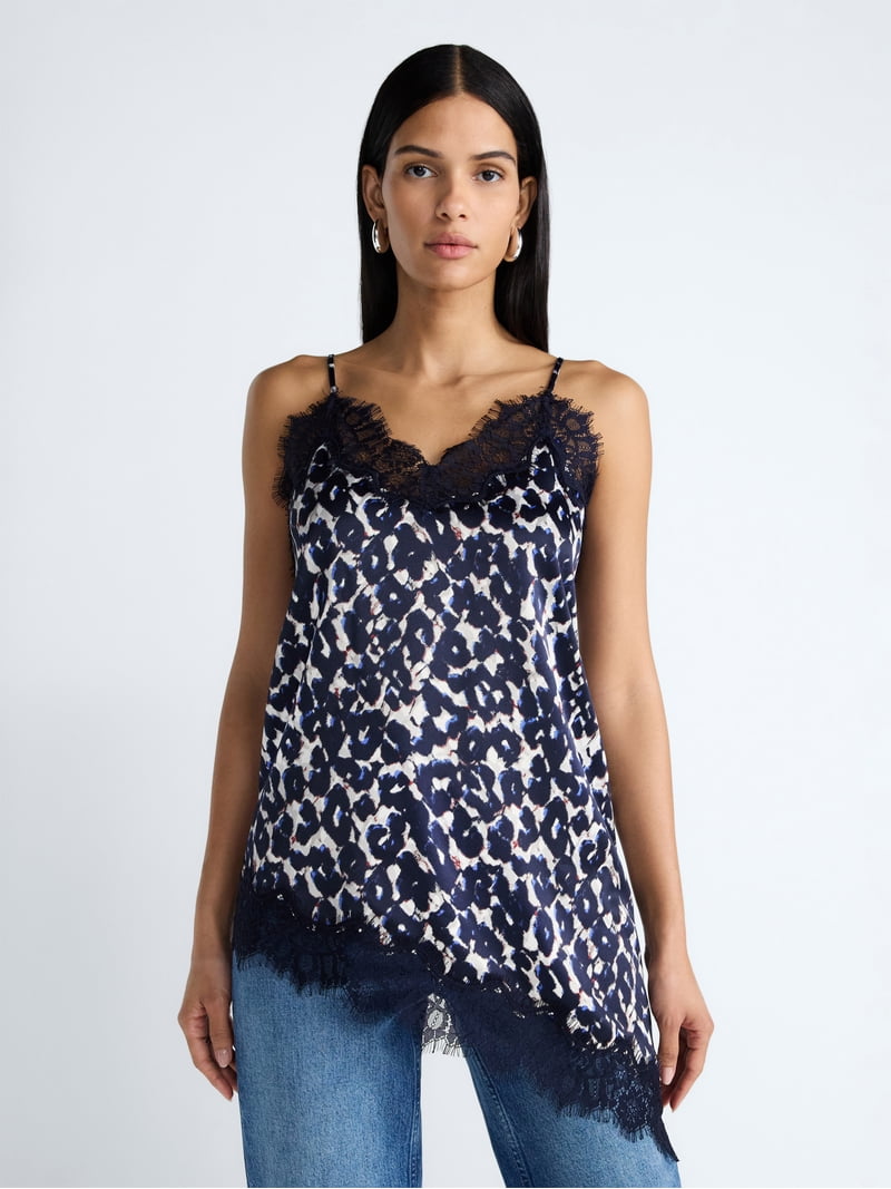 Devil Wears Prada Scoop Collection Women's Asymmetrical Lace Cami