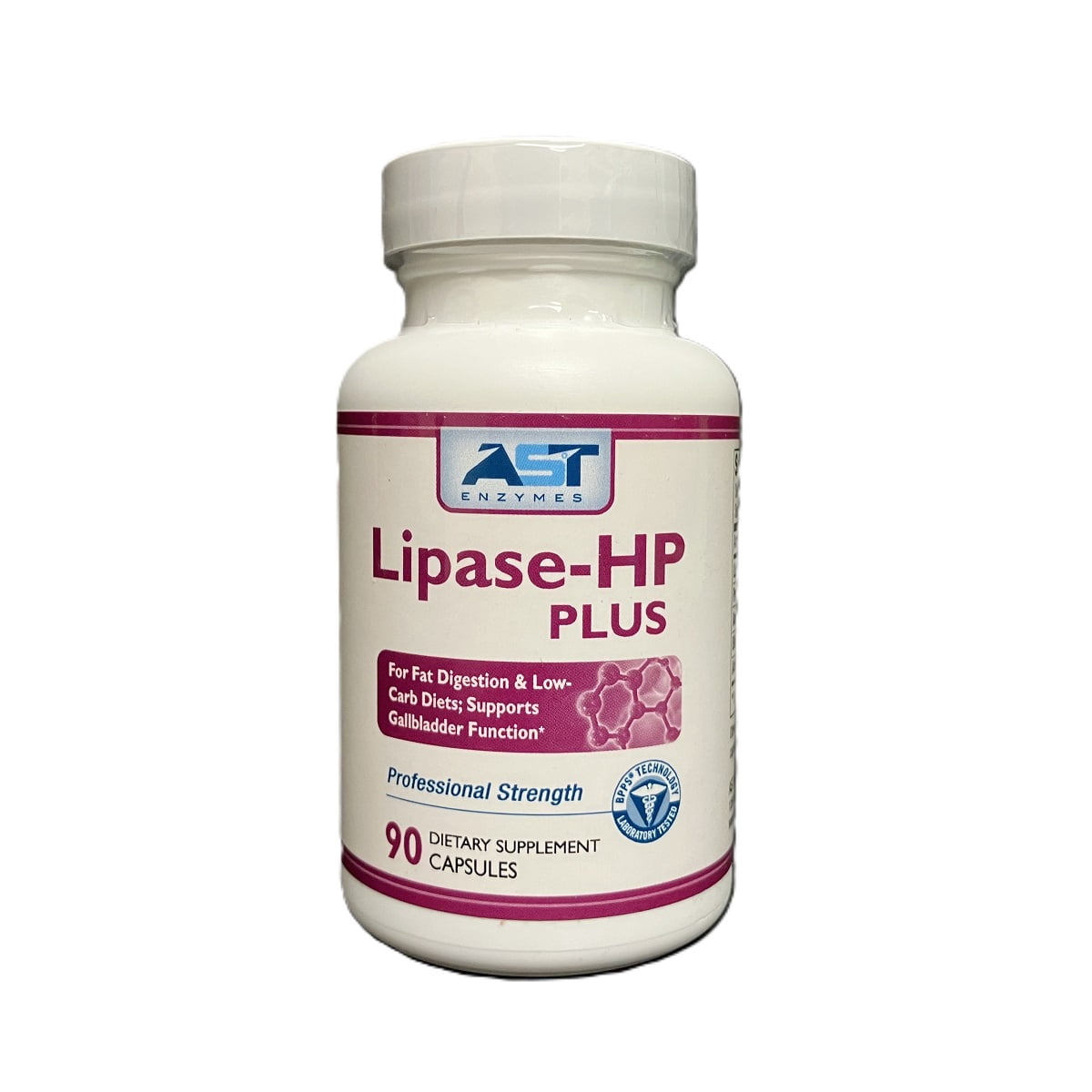 AST Enzymes Lipase HP Plus Vegetarian Caps Digestive Enzymes for Fatty Foods Keto Diet 90 Count
