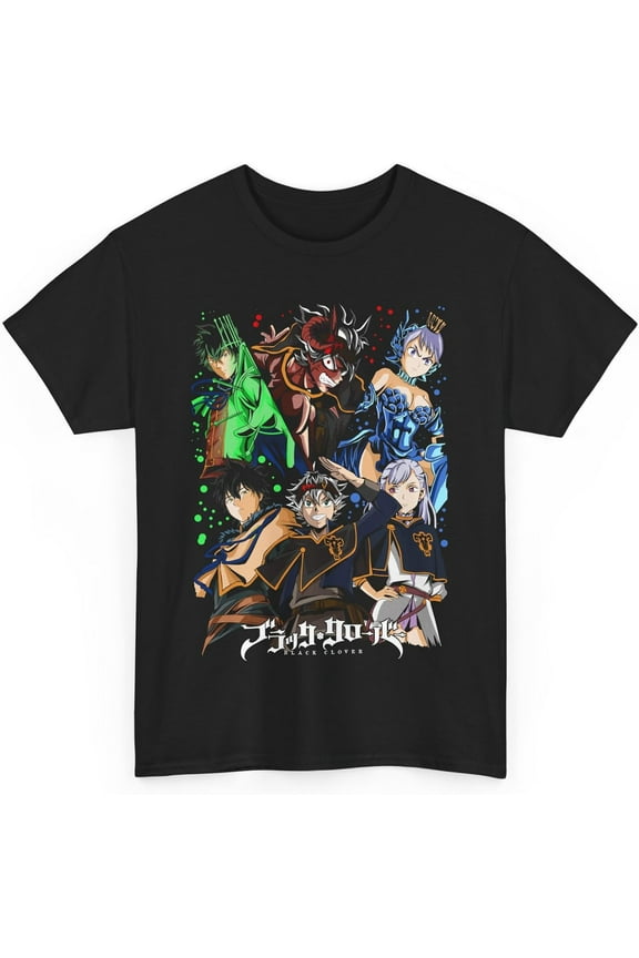 ASTA T-Shirt, Black Anime Clover Anime T-Shirt