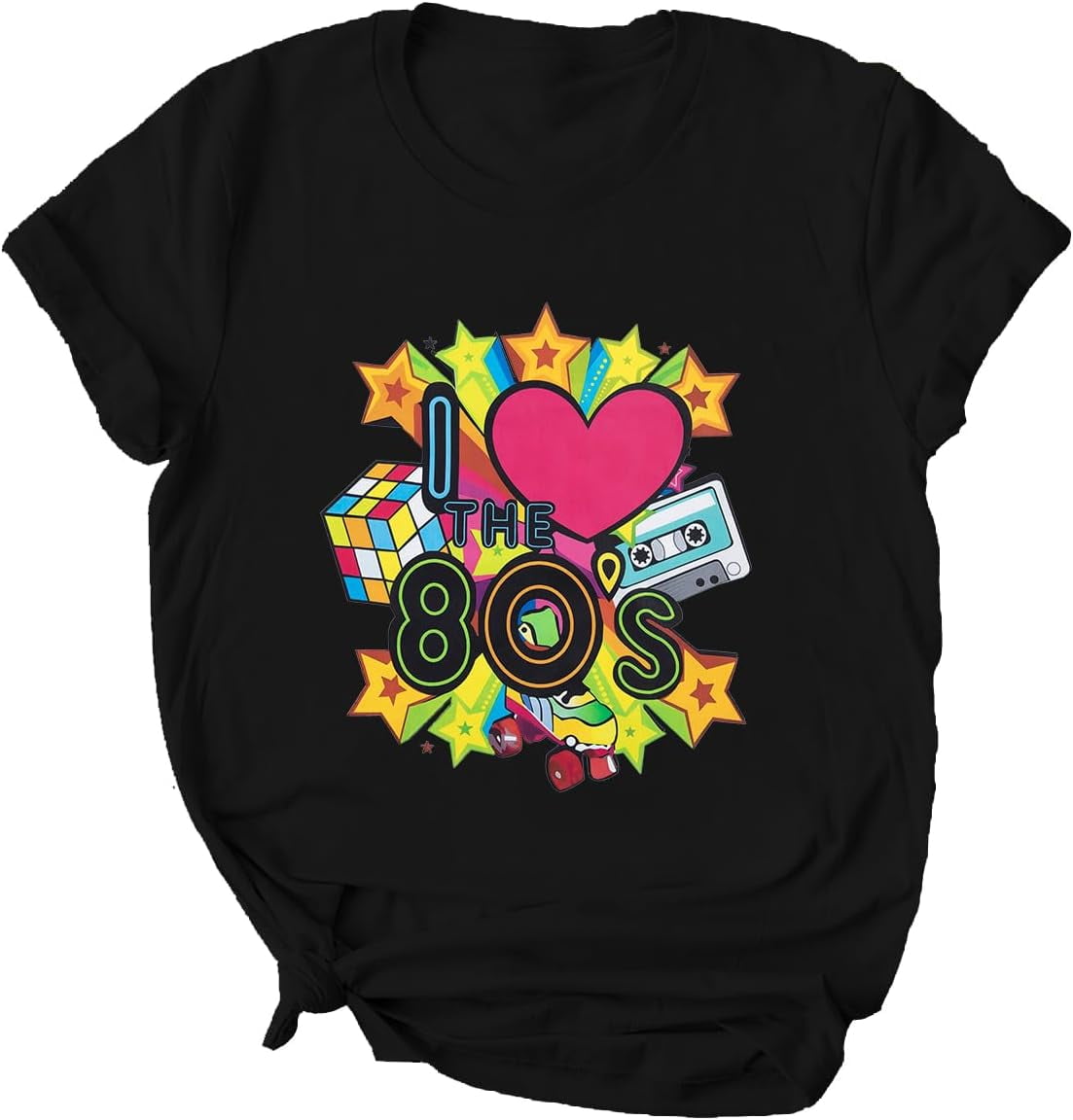 ASTANFY 80s Shirts for Women I Love The 80's T-Shirt 80s Outfit Hip Hop ...