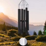 ASTARIN Wind Chimes Outdoor Deep Tone, 36-inch Large Wind Chimes,Memorial Wind Chimes with 6 Aluminum Tubes Sympathy for Mom Dad,Black