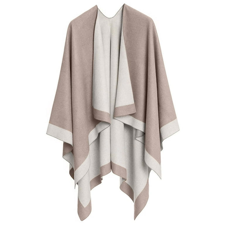 ASTARIN Women's Cotton Shawl Wrap Poncho, Open-Front Cardigan